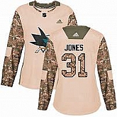 San Jose Sharks #31 Martin Jones Camo Adidas Veterans Day Practice Jersey,baseball caps,new era cap wholesale,wholesale hats